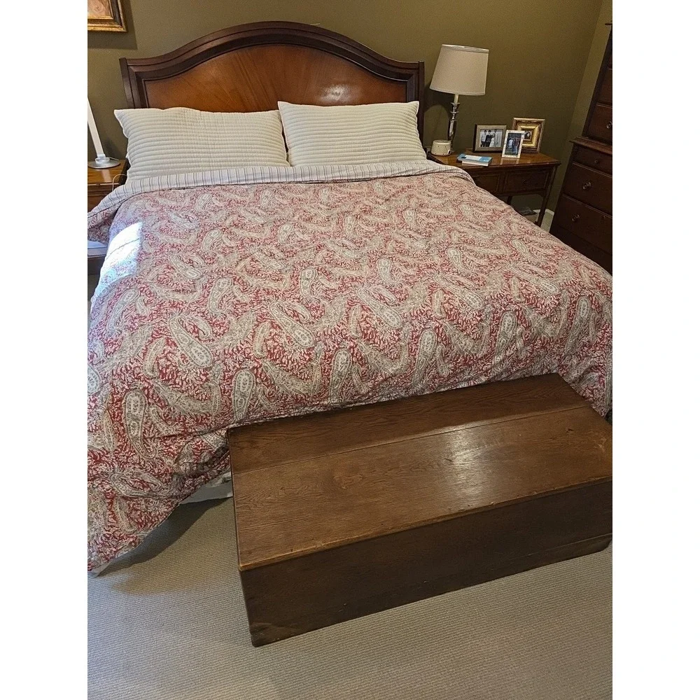 Vtg 90s Y2K Lauren Ralph Lauren LRL Heritage Paisley Striped Comforter KING